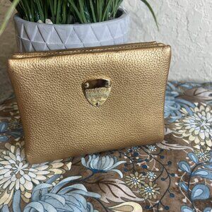 GOLD PFEIL (German Brand) Women's Leather Gold Small Bi-fold Wallet